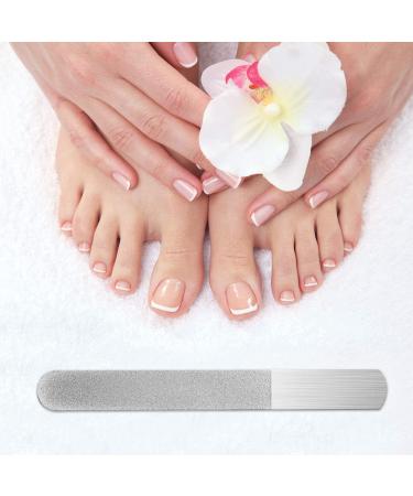 6-Piece Metal Nail File Set - Stainless Steel Sapphire Files for Salon and Travel - Buy Online on GoSupps.com
