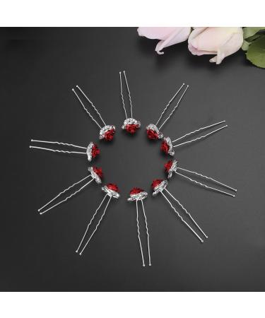 10 Crystal Rhinestone Flower Hairpins - Bridal & Wedding Hair Accessories - Buy Online on GoSupps.com