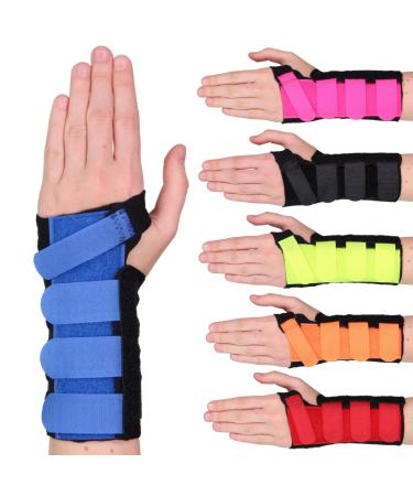 Solace Bracing Cool-Flow Wrist Support (6 Colours) - British Made & NHS Supplied Wrist Brace w/Metal Splint - #1 for Carpal Tunnel Arthritis Tendonitis RSI Fractures & More - Blue - M - Left Medium - Left Hand Blue
