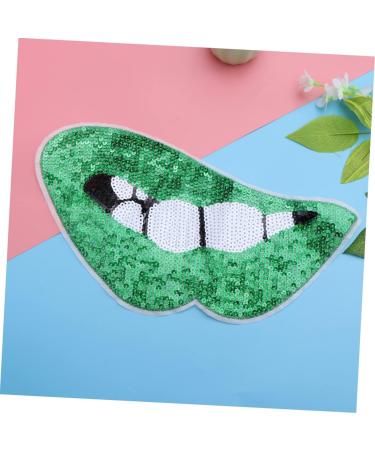Tofficu 3pcs Sewing Patches Craft Patches Denim Dress for Women Multicolor Dress Tongue Subsidy Men's Lips Greenx3pcs mediumx3pcs - Buy Online on GoSupps.com