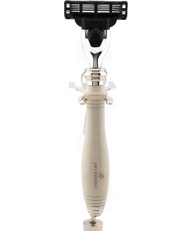 Premium Razor & Holder Set - 3 Blades Chrome-Plated Stainless Steel Stand - International Shipping - Buy Online on GoSupps.com