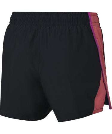 NIKE Girls' Dry 10K Running Shorts - Black/Sea Coral/Hyper Magenta - Medium - Buy Online on GoSupps.com
