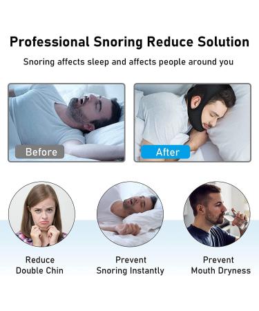 Mesh Anti-Snoring Mask with V-Face Strap - Prevent Snoring and Jaw Dislocation (Black) - Buy Online on GoSupps.com