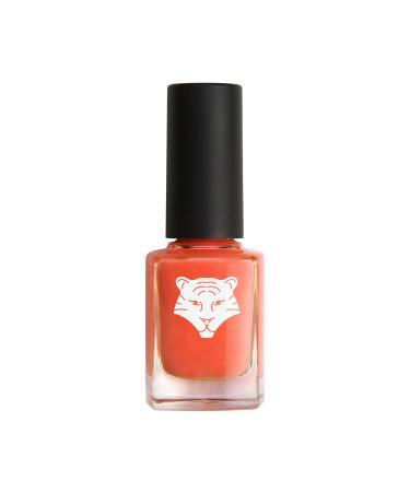 Vegan & Natural Nail Lacquer - Coral Orange 195 Seize the Moment - Natural & Plant-based Ingredients - Shine & Long-Lasting Wear - ALL TIGERS