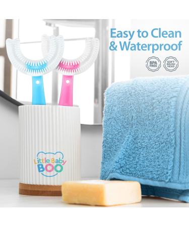 Kids U-Shaped Toothbrush with Silicone Brush Head - Soft 360 Oral Teeth Cleaning - 4 Pack Training Toothbrush Set - Buy Online on GoSupps.com