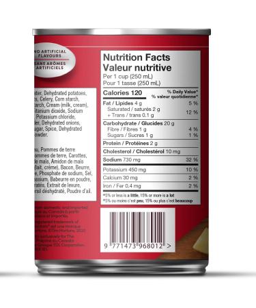Tim Hortons Potato Bacon Soup Ready-to-Serve 540mL Can - Buy Online on GoSupps.com