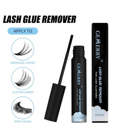 GEMERRY Lash Remover for Extensions - Gentle Oil Formula | 5ml Cluster Glue Removal for Self-Use | Non-Irritating Mascara Wand | 1 Count - Buy Online on GoSupps.com
