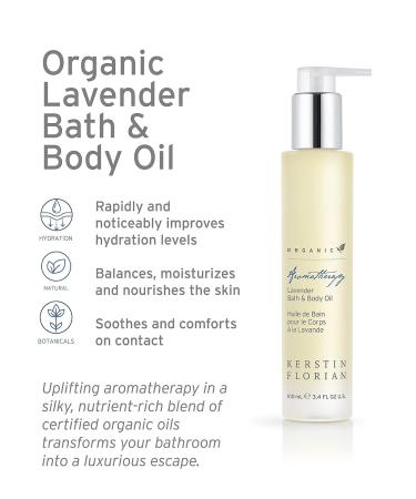 Kerstin Florian Organic Lavender Body Oil - Nutrient-Rich Moisturizer with Vitamin E, Coconut & Jojoba Oil - Natural Essential Oils for Massage & Muscle Relaxation (3.4 fl oz) - Buy Online on GoSupps.com