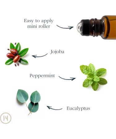 HMA | Mint & Eucalyptus Roll Peppermint and Eucalyptus Essential Oil Blend 0.3 fl oz - Buy Online on GoSupps.com