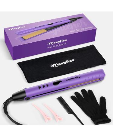 Mnsyflns 2-in-1 Ceramic Hair Straightener & Curler Purple - Lightweight Styler for Women & Girls, Temperature 120-200 - Buy Online on GoSupps.com