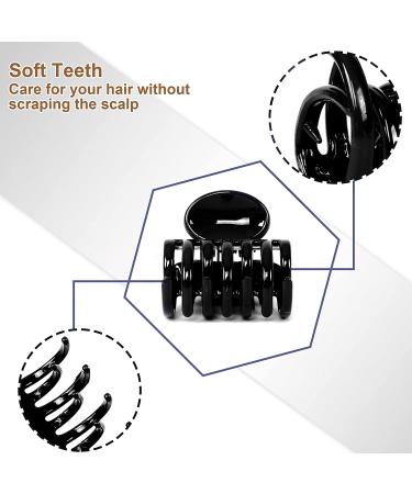 Vsiopy Medium Claw Hair Clips for Women - No Slip, Double Row Jaw Clip (4 PCS) - Style A - Buy Online on GoSupps.com