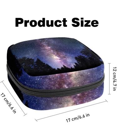 Galaxy Sky Menstruation Pad Bag with Zipper | Women's Tampon & Napkin Organizer | Stylish Collective Bags for Girls - Buy Online on GoSupps.com