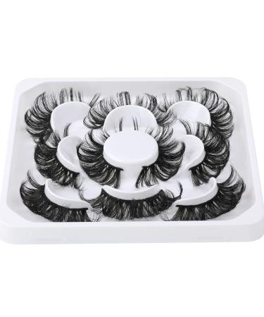 Lanflower Russian D Curl Wispy Strip Lashes - Natural Look 3D False Eyelashes Pack - Buy Online on GoSupps.com