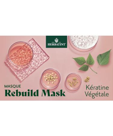 Herbatint Rebuild Mask Organic Repair Mask - 200ml | Nourishes Repairs and Protects Damaged or Stressed Hair | Exclusive Formula with Vegetable Keratin | 99% Natural Ingredients Vegan - Buy Online on GoSupps.com
