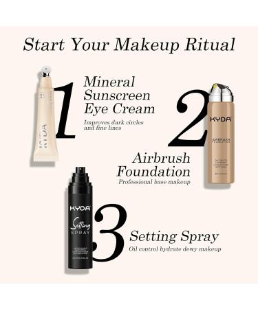 KYDA Mineral Sunscreen Eye Cream Tan SPF 35 Undereye Brightener Concealer Full Coverage Eyes Primer Controlled Applicator Blendable Formul  - Buy Online on GoSupps.com