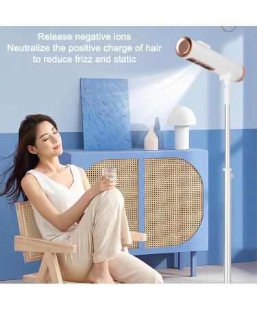 Floor Standing Hair Dryer Hairdryer Height Angle Adjustable Professional Vertical Hair Dryer Double Air Outlet 2 Speeds Hair Dryer for TV Watching and Multitasking - Buy Online on GoSupps.com