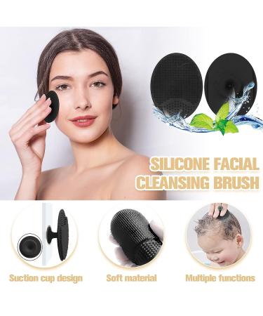 Zocone 2 PCS Silicone Exfoliating Body and Face Scrubber Set with Storage Hook - Gentle Shower and Bath Accessories for Soft, Cleansed Skin - Buy Online on GoSupps.com