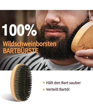 JVR Beard Care Set for Men | High-Quality Beard Oil Balm & Brush | Moisture & Styling Gift - Yellow - Buy Online on GoSupps.com