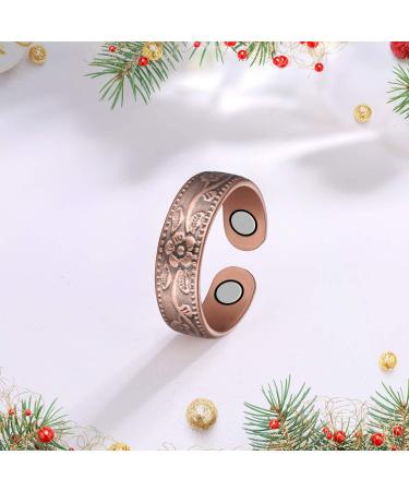 Jecanori Lymph Drainage Copper Magnetic Bracelet and Ring for Women Men Magnetic Lymph Detox Bracelet Wristband Brazaletes and Magnetic Copper Bracelet Carpal Tunnel Gift Set(Vintage Flower) A-Copper - Buy Online on GoSupps.com