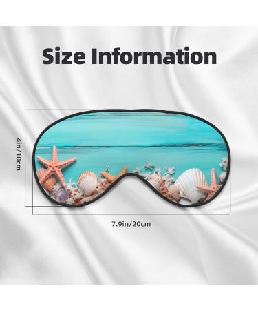 Soft Sleep Mask for Men & Women - Double Side Print Starfish & Shell Blackout Blindfold | Adjustable Retro Wooden Eye Covers for Travel & Home - Buy Online on GoSupps.com