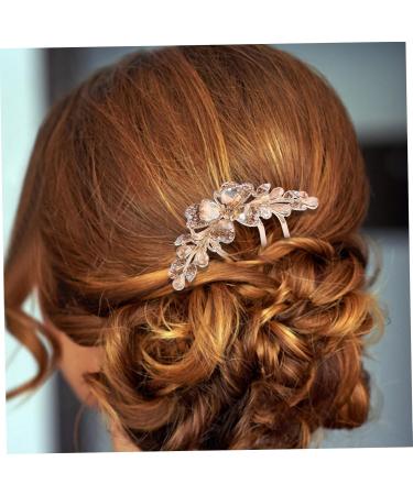 Beatifufu Hair Comb Bride Hair Accessories Hair Side Comb Rhinestone Clips Rhinestone Hair Clips Hair Accessories for Women Rhinestone Side Comb Tiara Metal Hair Piece Women's Korean Version - Buy Online on GoSupps.com