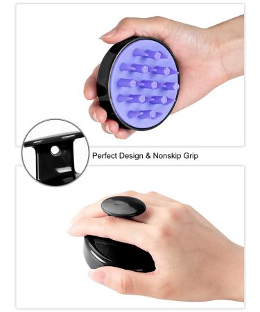 Heeta Hair Scalp Massager Brush - Soft Silicone Exfoliator for All Hair Types - Wet & Dry Shampoo Tool for Men, Women & Kids (Black) - Buy Online on GoSupps.com