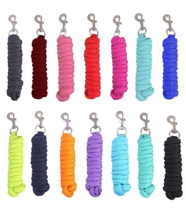 netproshop 2 meter lead rope with robust snap hook tie rope color selection color: black