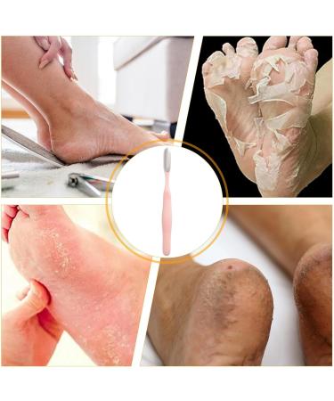 Eventerde Foot Rasp Foot File | Long Handled Toe Cleaning Brush Foot File Shower Foot Scrubber Skin Removal Foot File Callus Remover Long Handled Toe Brush for Wet and Dry Feet Pink - Buy Online on GoSupps.com