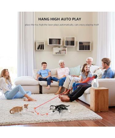 Cat Laser Toy Automatic Interactive Laser Cat Toys Rotating Catch Training Placing High 5 Random Pattern Automatic On/Off and Silent 3 Speed Modes USB Charging Cable/Battery Powered - Buy Online on GoSupps.com