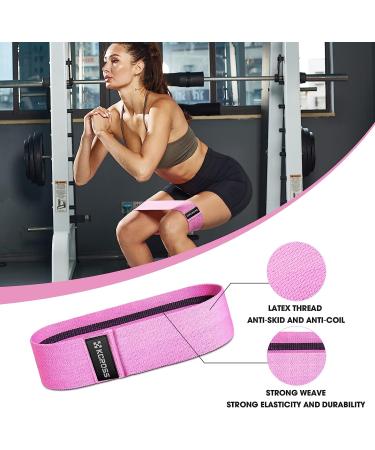 Kcross Barbell Squat Pad Set for Women - Includes 7Pcs Pad, Ankle Straps, Resistance Bands, Carry Bag - Pink Gym Equipment Accessories - Buy Online on GoSupps.com