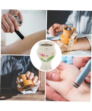 Healvian Ceramic Gua Sha Cup - 1stk Porcelain Massage Tool for Health & Wellness | Moxibustion Vessel 11.7x8.5cm Green - Buy Online on GoSupps.com