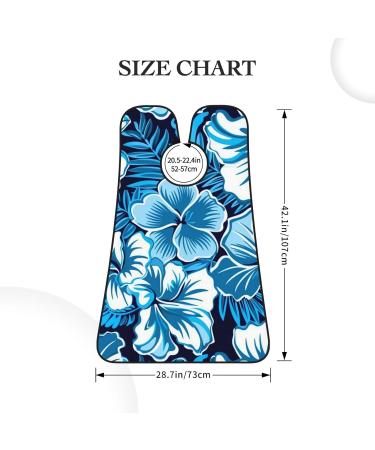 Hawaiian Flowers Print Beard Bib Apron | Non-Stick Hair Catcher for Men | Perfect Shaving Gift - One Size Black - Buy Online on GoSupps.com