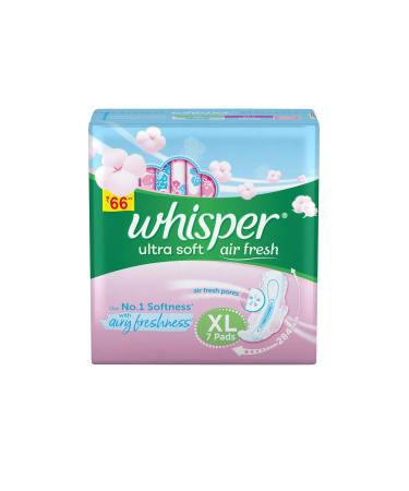 Whisper Ultra Soft Sanitary Pads for Women XL 7 Napkins