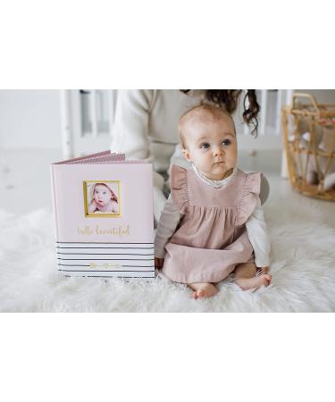Pearhead Hello Beautiful Baby Memory Book - Pink First 5 Years Keepsake with Photo Insert - Buy Online on GoSupps.com