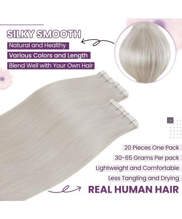 LAAVOO Blond Tape Extensions - Seamless Real Hair Invisible Tape-In Remy Human Hair 50g 20pcs #60 45cm - Shop Internationally! - Buy Online on GoSupps.com