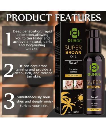 Hpbaggy 50 ml Solarium Tanning Accelerator tanning oil for pretanned and dark skin premium fast browning accelerator oil with coconut scent tanning oil with natural ingredients tanning cream - Buy Online on GoSupps.com