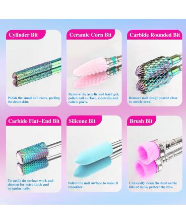 VMUGGA 11-Piece Nail Miller Attachments Set | Electric Cuticle Milling Bits for Gel & Acrylic Nails | Manicure & Pedicure Accessories for Nail Care - Buy Online on GoSupps.com
