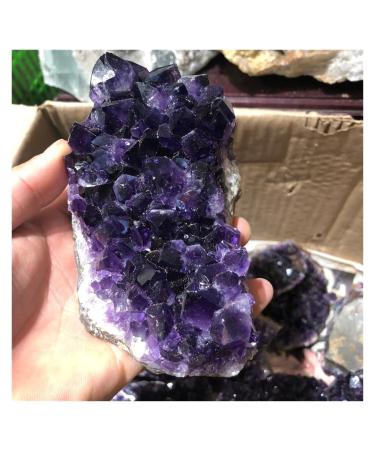 Natural Crystal Rough Natural Crystal Rough Natural Amethyst Quartz Purple Crystal Cluster Stones Specimen Home Decoration Crafts Decoration Ornament (Size : 100-150g) (Size : 180-220g)
