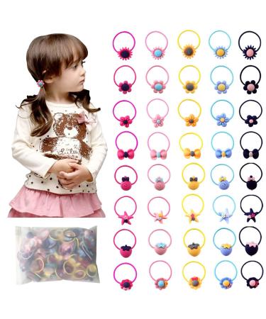 100 Pack Mix Colors Girls Elastic Hair Ties - Soft Rubber Bands & Ponytail Holders for Toddlers & Kids - Perfect Hair Accessories - Buy Online on GoSupps.com
