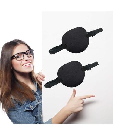 THSIREE 2 Eye Patch Set Medical Eye Patch Comfortable Pirate Eye Patch with Adjustable Buckle to Treat Lazy Eye Amblyopia Strabismus for Adults and Kids - Buy Online on GoSupps.com