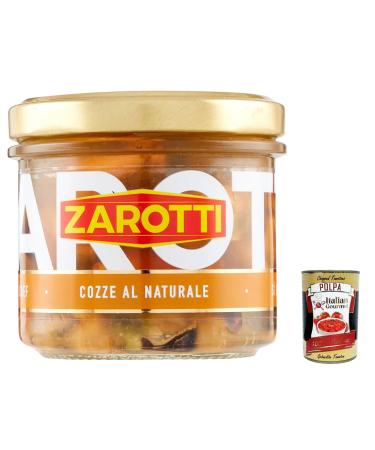 Italian Gourmet E.R. Zarotti Cozze al Natural Set of 3 infusion glass molds 140 g + Italian Gourmet Pulp 400 g