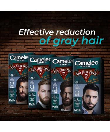 Cameleo Men Dark Brown Permanent Hair Dye - 5 Minute Natural Colour | Cover Grey Hair | Ammonia Free | 30ml - Buy Online on GoSupps.com