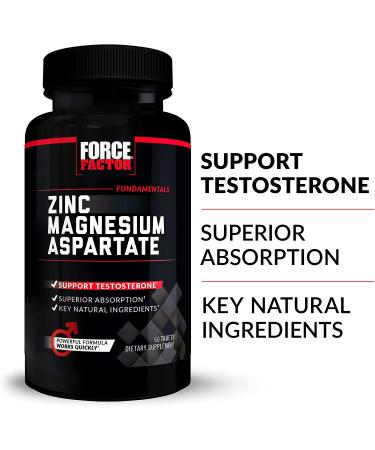 Force Factor Zinc Magnesium Aspartate - 60 Tablets for Enhanced Recovery & Muscle Support - Buy Online on GoSupps.com