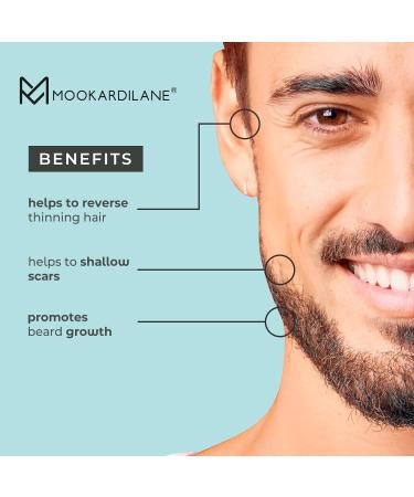 MOOKARDILANE 192 Stainless Steel Derma Roller for Beard & Hair Growth | Microneedling Roller for Face & Body with Storage Case 1.50mm - Buy Online on GoSupps.com