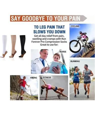 HEEPDD Closed Toe Compression Stockings for Men - Knee-High Sweat-Absorbing Breathable Design to Reduce Swelling - Ideal for Cycling S/M - Buy Online on GoSupps.com