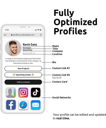 Social Master NFC Business Card - Instant Contact and Social Media Sharing - Gray - iOS and Android Compatible - Buy Online on GoSupps.com