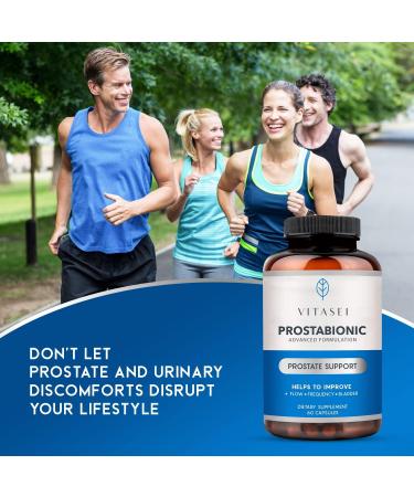 VITASEI Prostabionic Prostate Supplements with Saw Palmetto, Bio-quercetin, Pygeum Africanum - 60 Capsules - Supports Better Bladder Health, Promotes Sleep, Reduce Bathroom Trips for Men - Buy Online on GoSupps.com