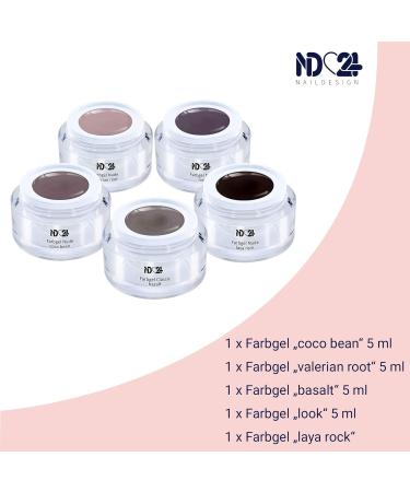 Light Nude Collection Set - Premium German Color Gel for Gel Nails - 5 x 5ml - Perfect for International Shipping - Buy Online on GoSupps.com