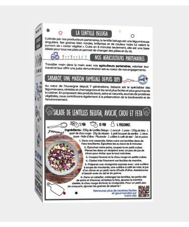  Sabarot Sabarot - Beluga Lentils 500g - Buy Online on GoSupps.com