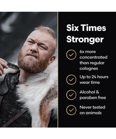 Concentrated Cologne for Men by Beard Struggle - 6x More Longer Than Traditional Colognes - Gold Collection - Valhalla's Gates - Mens Cologne 15 mL / 0.5 US. fl. oz. Glass Roller Bottle - Buy Online on GoSupps.com